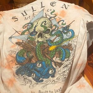 Sullen Men's Graphic Tee Buckle - Cream and Blue